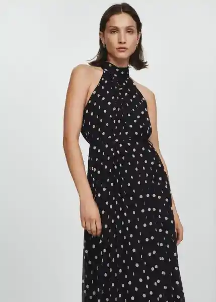 Vestido Adela Negro Talla 28 Mujer Mango