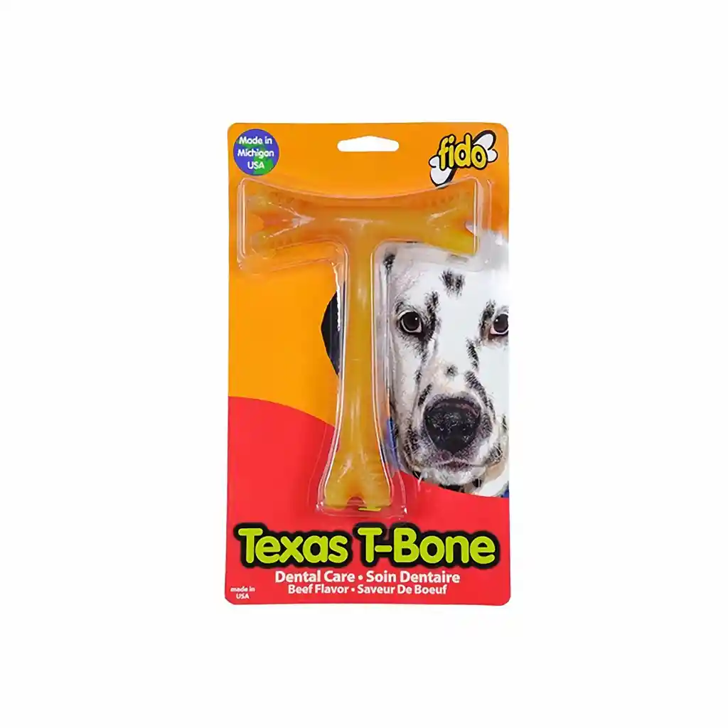 Fido Hueso Para Perro Texas T-Bone Mediano Sabor Carne