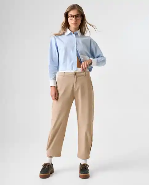 Camisa Mujer Azul Talla XS 612G001_AZU144210 Americanino