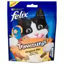 Snack para gatos adultos de todas las razas Purina Felix Travesuras sabor a Pollo, Hígado y Pavo x 60gr
