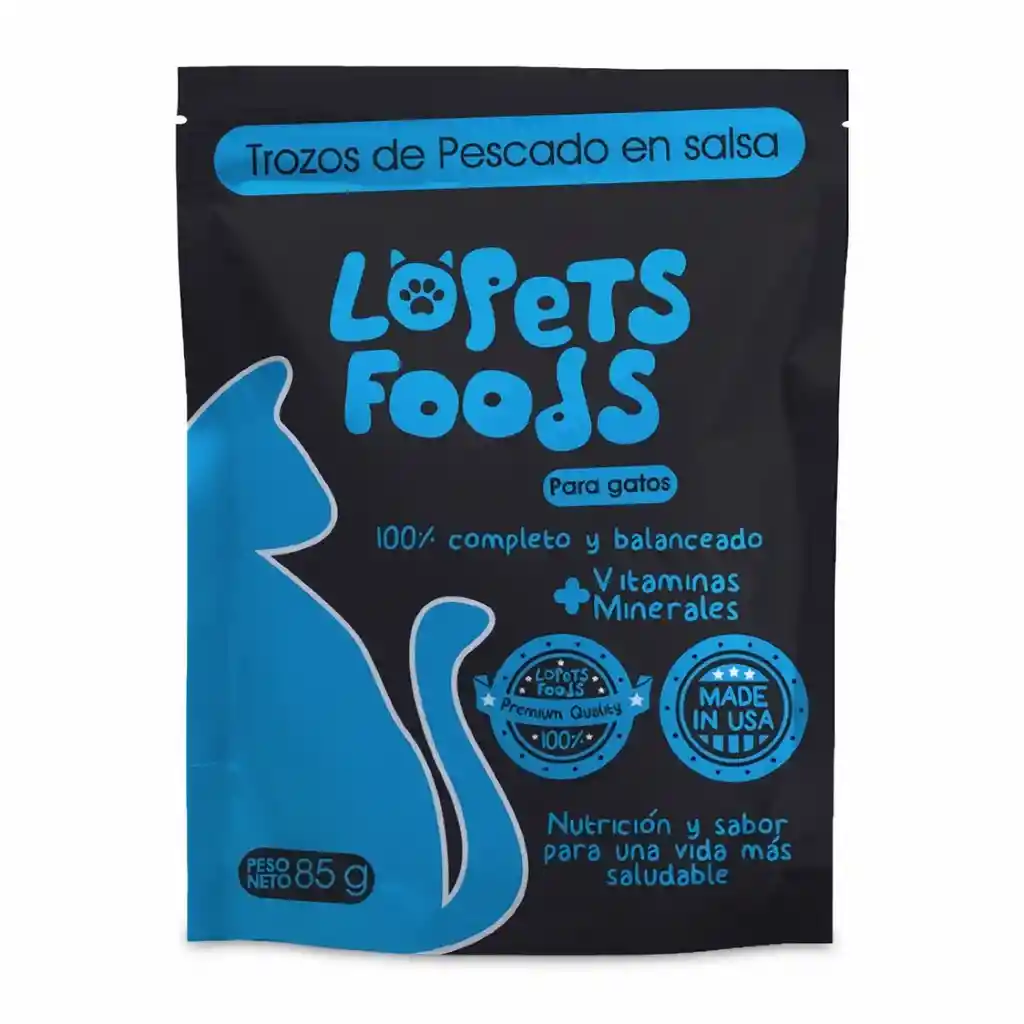 Lopets Alimento para Gato Trozos de Pescado