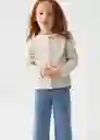 Chaqueta Cárdigan Nala5 Arena Talla 66 Niña Mango