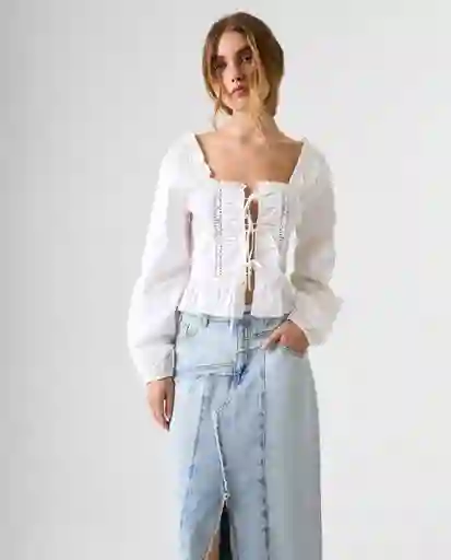 Camisa Mujer Blanco Talla L 612G009_BLA110601