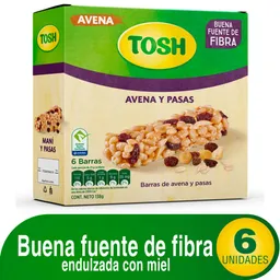 Tosh Barras de Cereal con Avena y Pasas