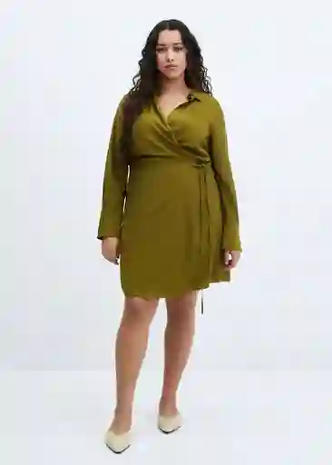 Vestido Vane Khaki Talla XL Mujer Mango