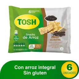 Tosh Snacks de Arroz x 6 Unidades