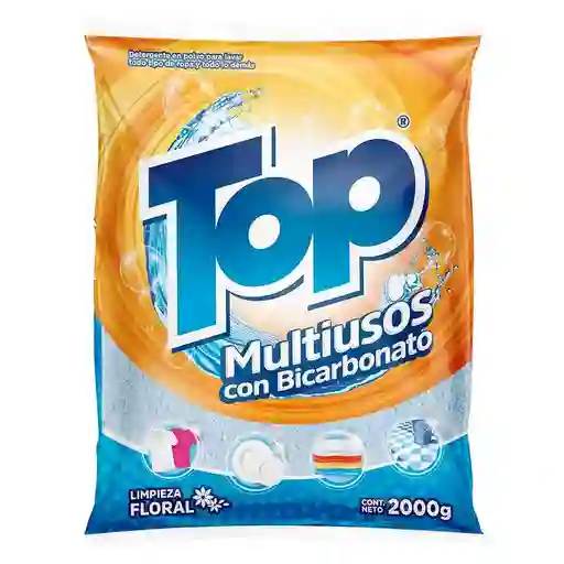 Top Detergente en Polvo Multiusos con Bicarbonato Limpieza Floral