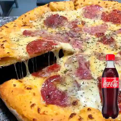 Combo Pizza de Pepperoni +Cocacola Orig 440 ml