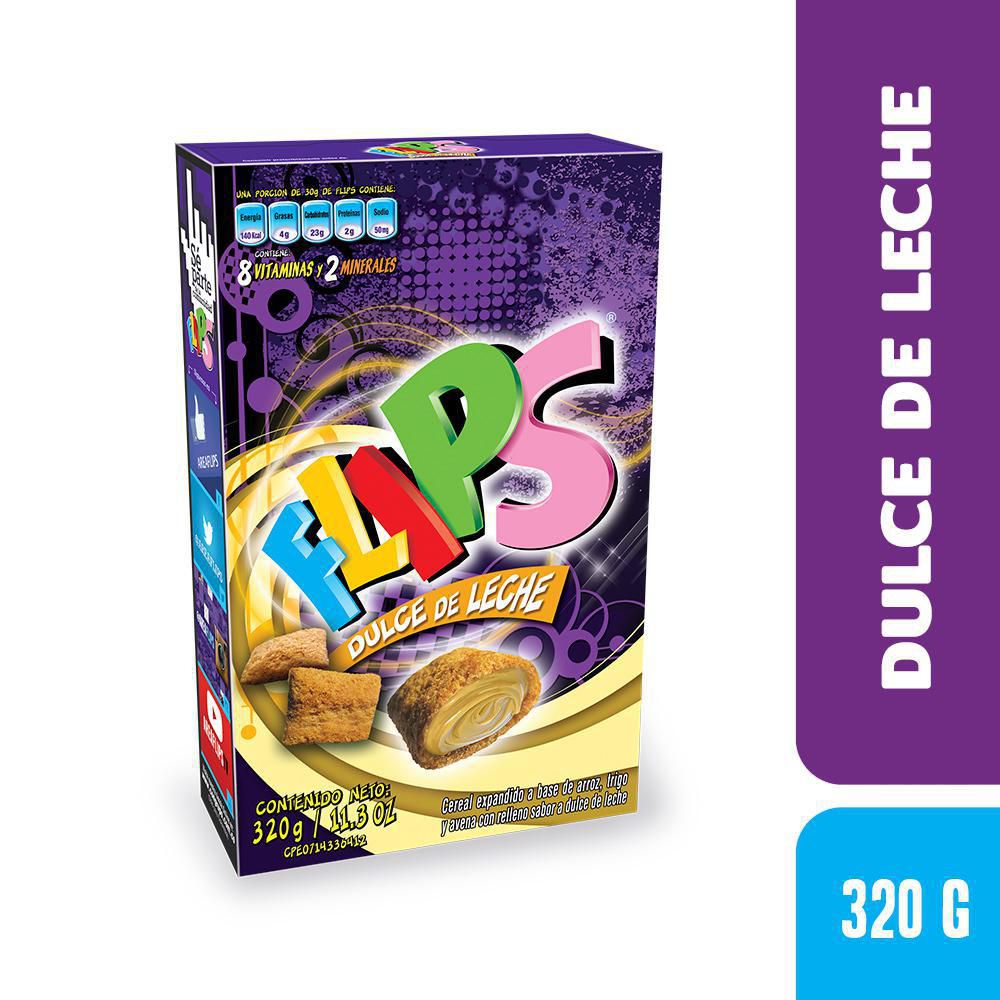 Flips Cereal Relleno con Dulce de Leche 320 g