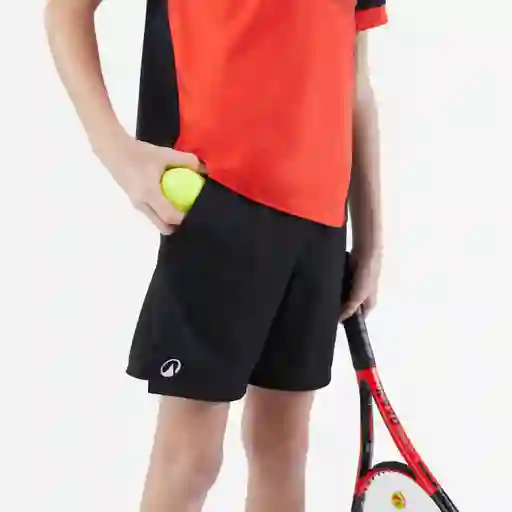 Pantaloneta De Tennis Para Niños De 12-13 Años Negro