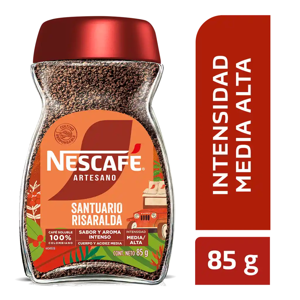Café instantáneo NESCAFÉ Artesano Santuario Risaralda x 85g