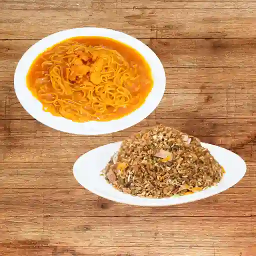 Spaguetis con Arroz Chino