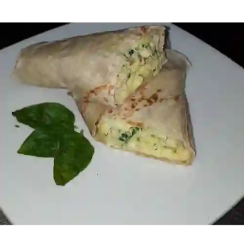 Wrap de Huevos, Espinaca y Queso