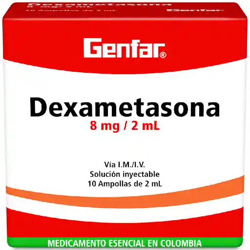 Genfar Dexametasona Ampoya de Solución Inyectable (2 ml)