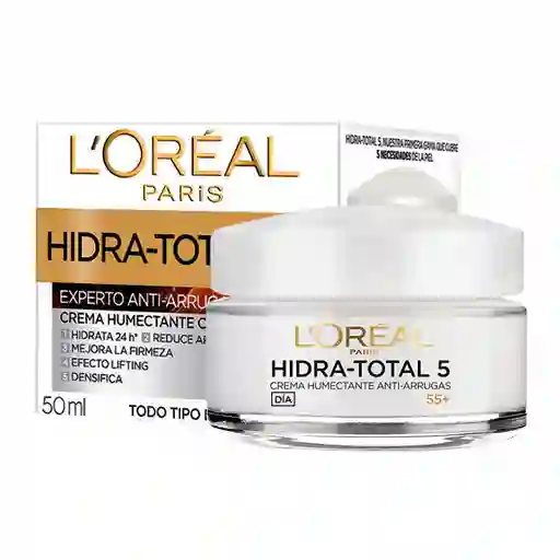 L'Oréal Paris Crema Facial Humectante Hidra-Total 5 Anti-Edad