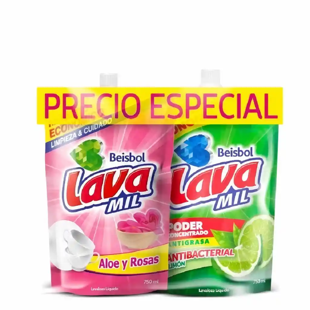 Lava Mil Pack Lavaloza Surtido 750 mL