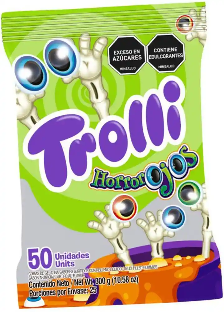 Trolli Gomas de Gelatina Sabores Surtidos Horror Ojos