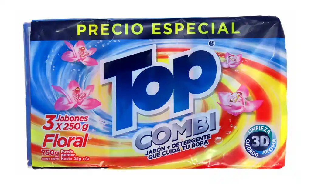 Top Combi Jabón Detergente en Barra Aroma Floral