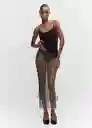 Top Appen Negro Talla L Mujer Mango