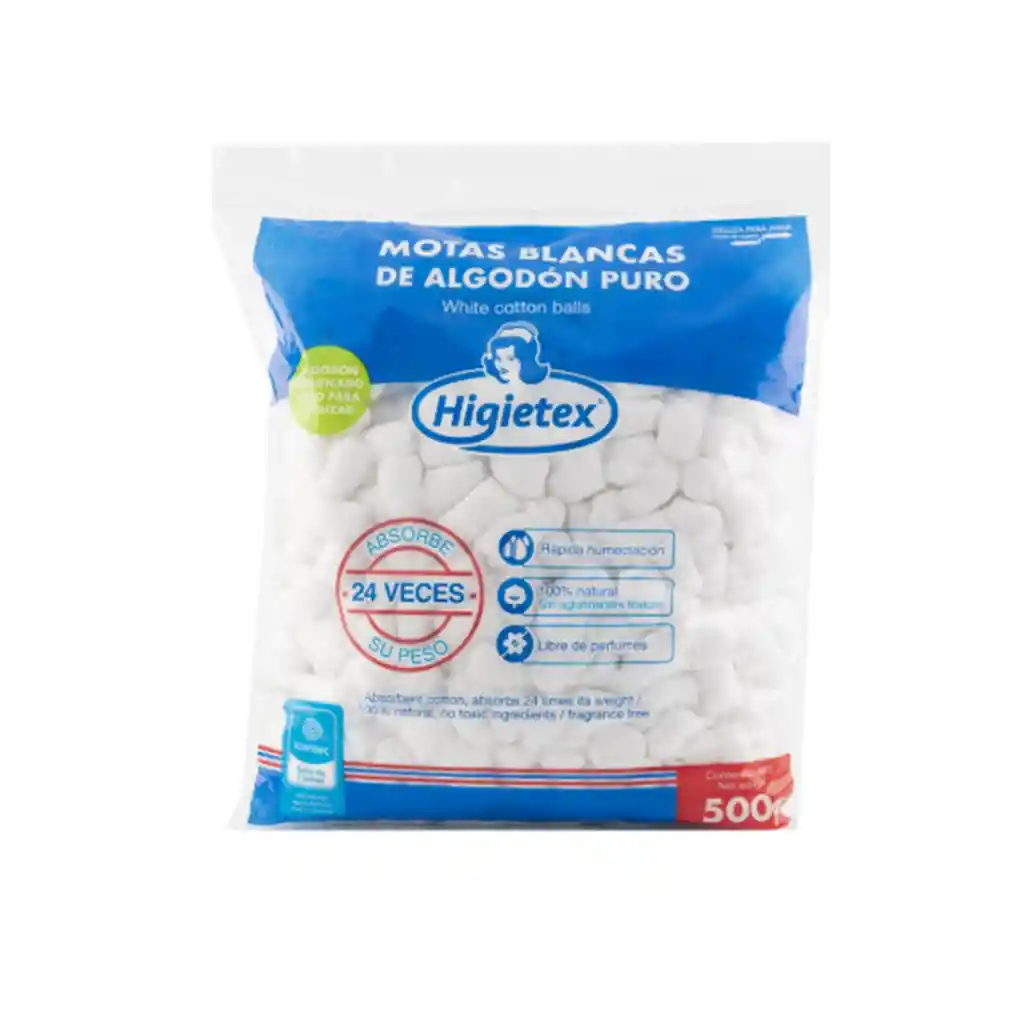 Motas Blancas de Algodn Higietex Absorbenteâ