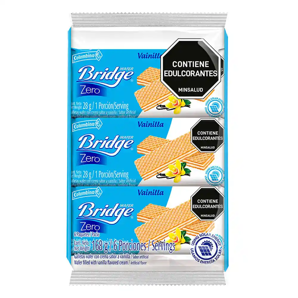Wafer Bridge Zero Vainilla X6 *168gr