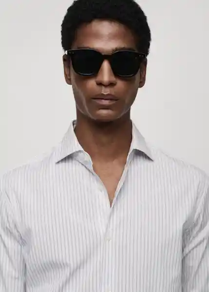 Camisa Vecchia Blanco Talla L Hombre Mango