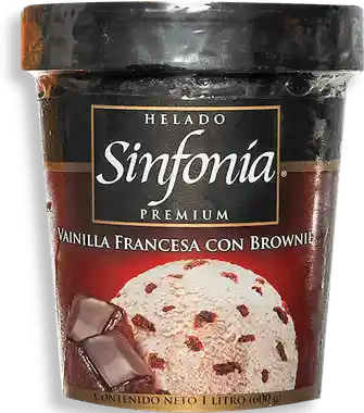 Sinfonía Helado Vainilla Francesa Con Brownie