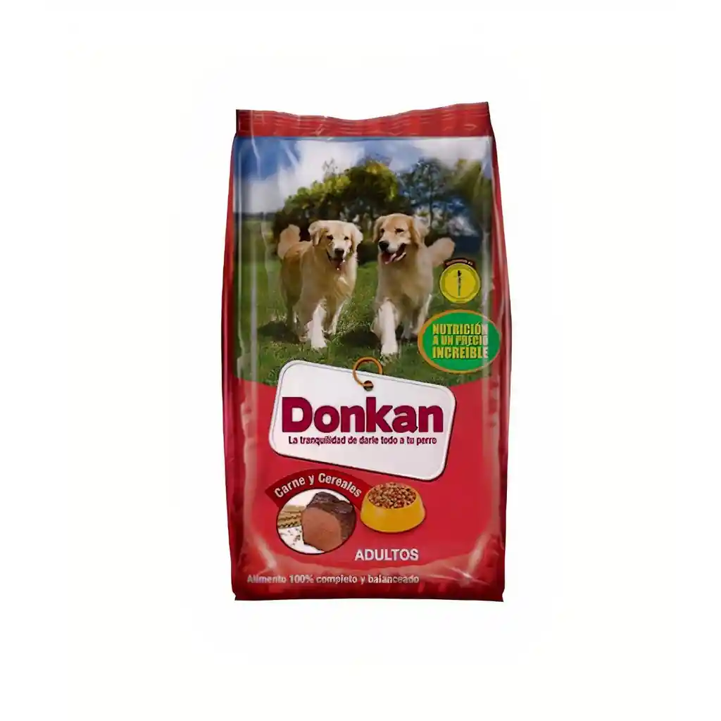 Donkan Alimento para Perro Adulto Sabor a Carne y Cereales