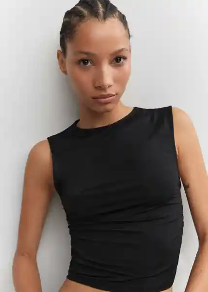 Top Taylor Negro Talla S Mujer Mango