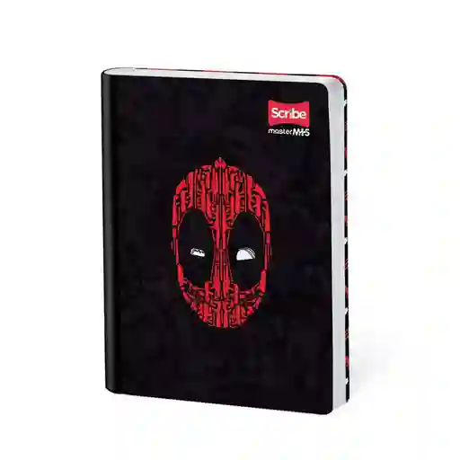 Cuaderno Deadpool Master Mas Rayado 100 Hojas Cosido Scribe