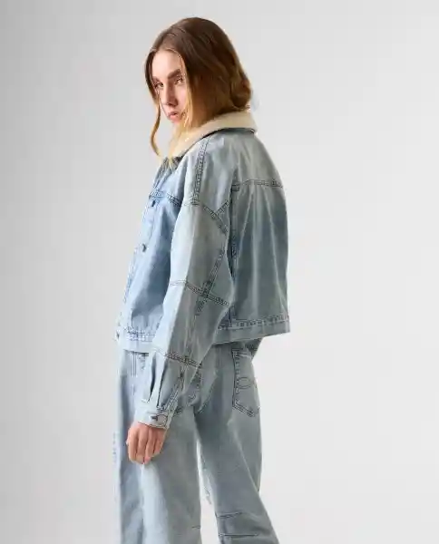 Chaqueta Mujer Azul Talla M 322G002_AZU114604 Americanino