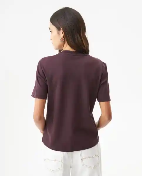 Camiseta Graphic Morado Sombrío Ultraoscuro Talla XS Chevignon