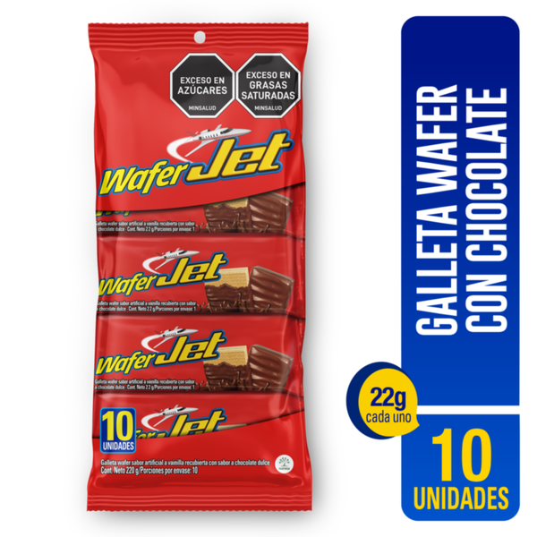 Jet Galleta Wafer con Chocolate 220 g