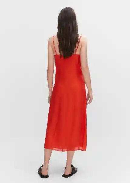 Vestido Salinas Coral Talla L Mujer Mango