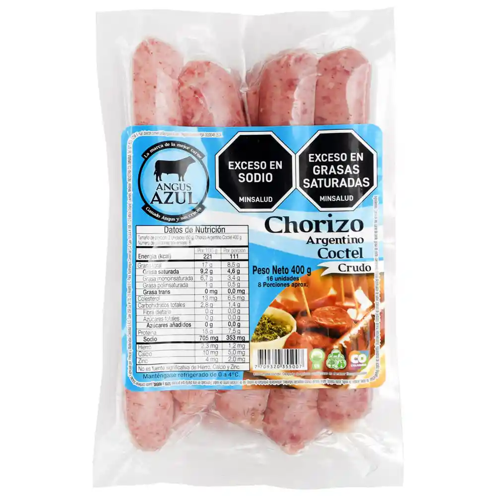 Chorizo Coctel Angus Azul