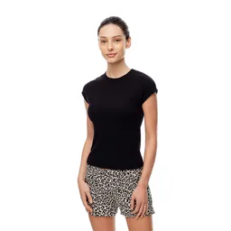 Camiseta Manga Corta en Rib Femenino Lumu Gef Talla L