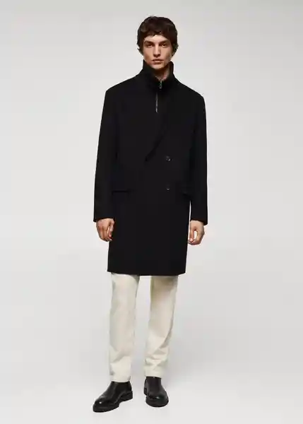 Abrigo Uxio Negro Talla XL Hombre Mango