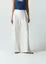 Pantalón Long Mujer Crudo Marfil Talla 10 Naf Naf