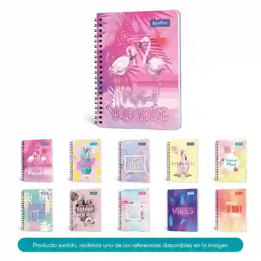 Keepermate Cuaderno Pastel Tropic Rayado Argollado