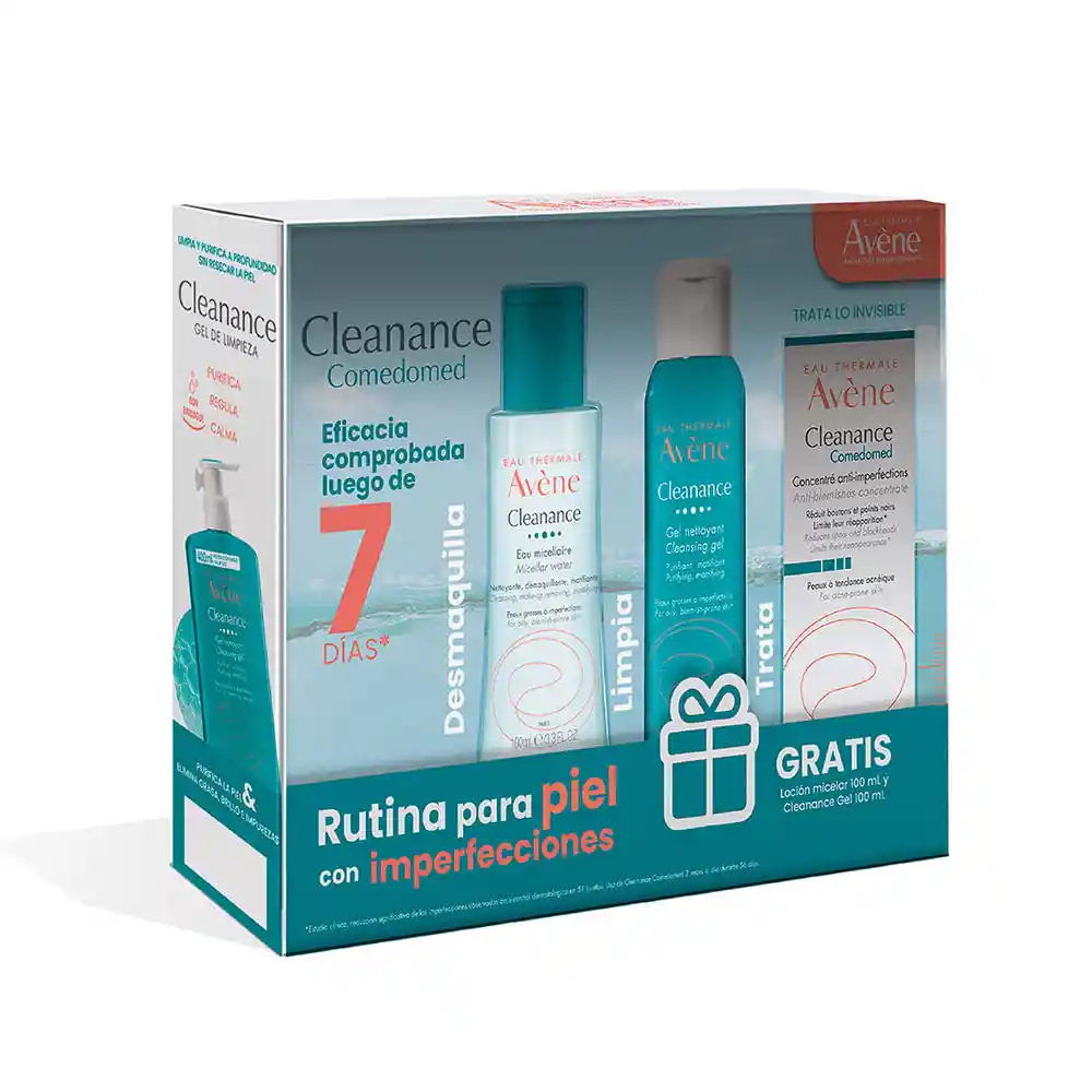 Avene Kit Concentrado Comedomed + Gel Cleanance + Locion Micelar