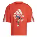 Adidas Camiseta Lk Dy mm Para Moda Niño Rojo Talla XS