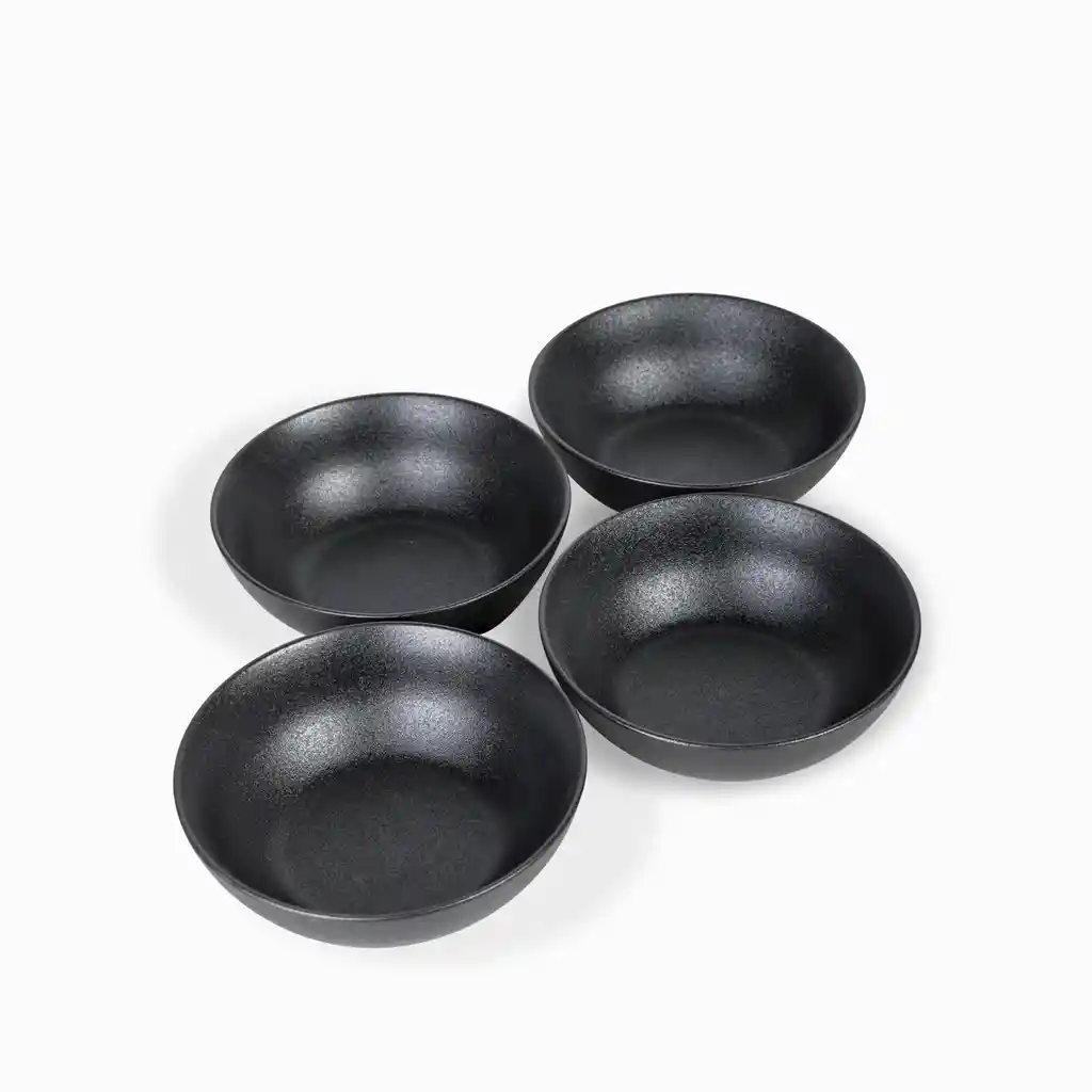 Ambiente Gourmet Set Tazón Negro Mate Capacidad 600 mL