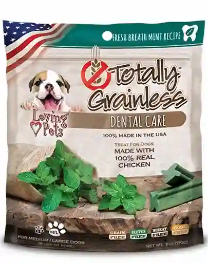 Totally Grainless Snack Para Perro Dental Pollo y Menta 6 Oz