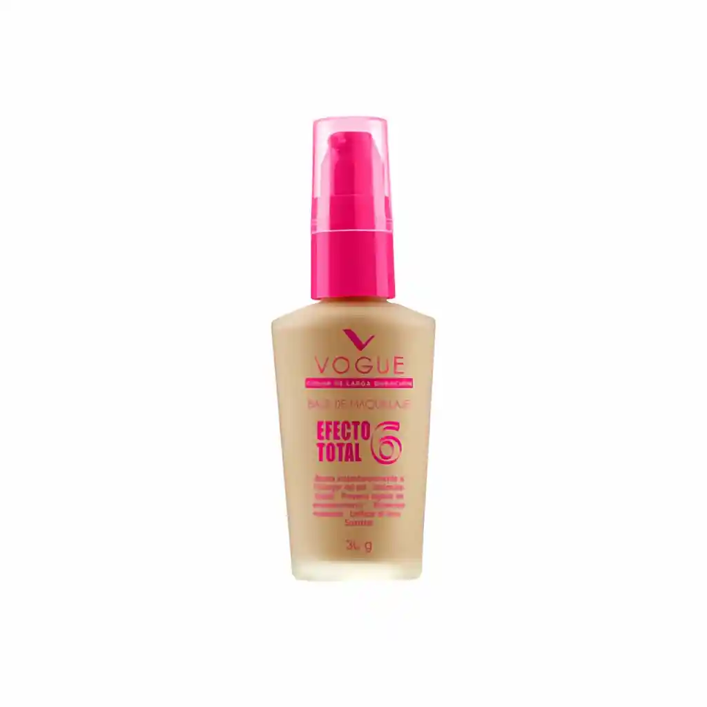 Vogue Base de Maquillaje Efecto Total Tono 06 Avellana
