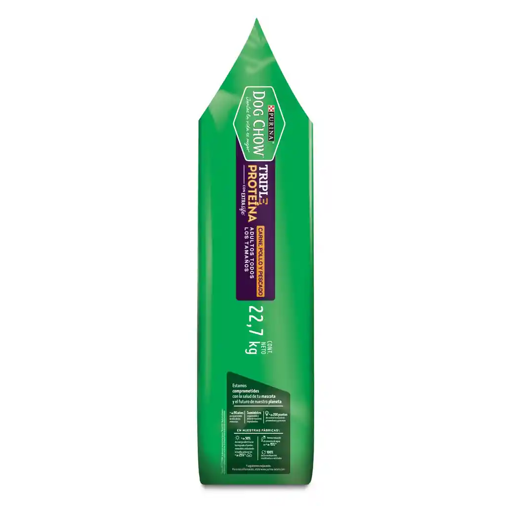Comida para perro Dog Chow Triple proteina todos los tamaños 22,7 kg