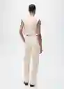 Pantalón Padua Crudo Talla 36 Mujer Mango