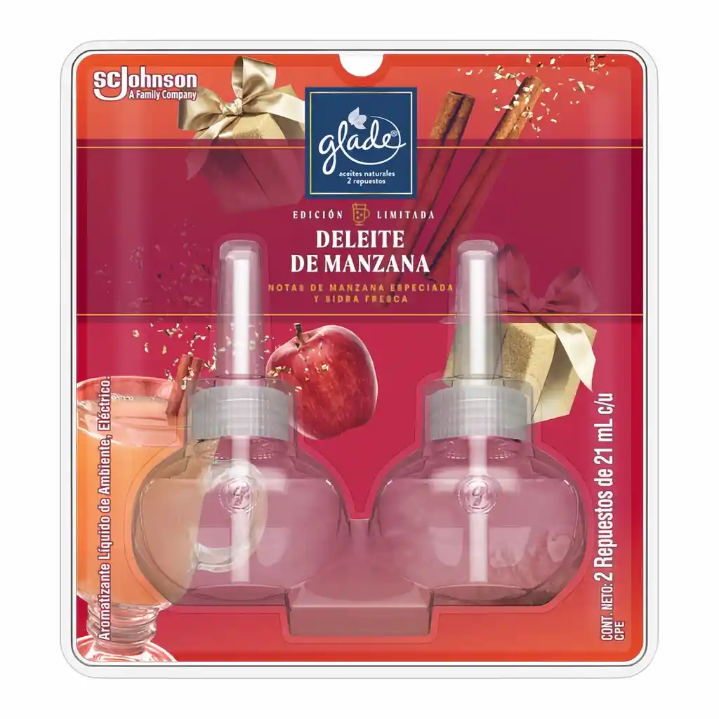 Glade Aromatizante Aceites Naturales Deleite de Manzana