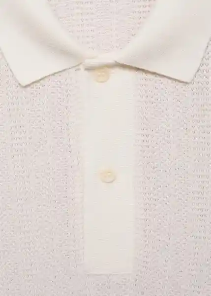 Camiseta Polo Armip Offwhite Talla S Hombre Mango