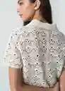 Saco Tejido Mujer Blanco Ponche Claro Talla L 482G086 Naf Naf
