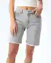 Short Mujer Gris Talla 12 351G002_GRI184005 Americanino